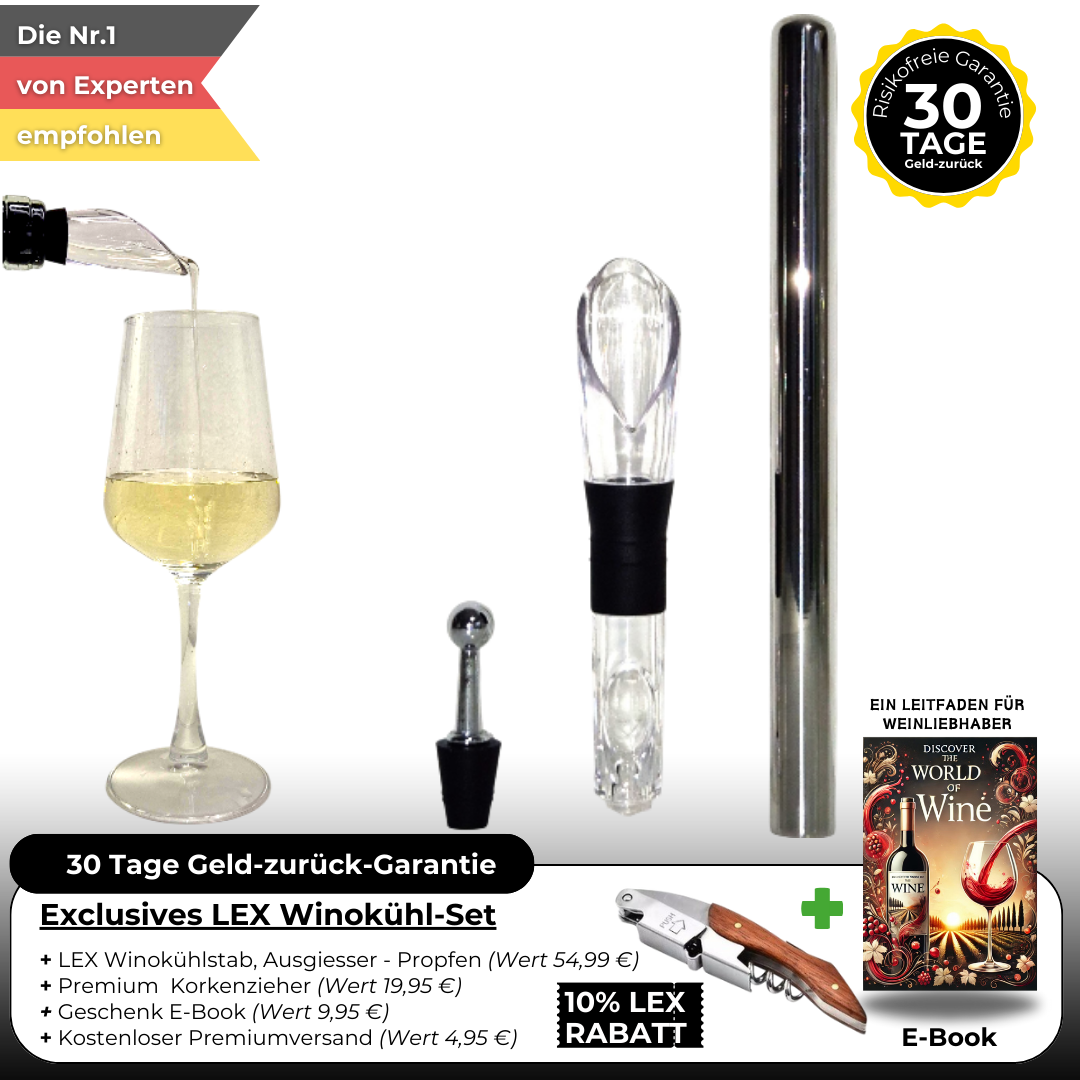 🧊 LEX Winokühlstab™ | Immer eisgekühlten Wein