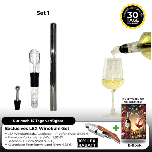 🧊 LEX Winokühlstab™ | Immer eisgekühlten Wein