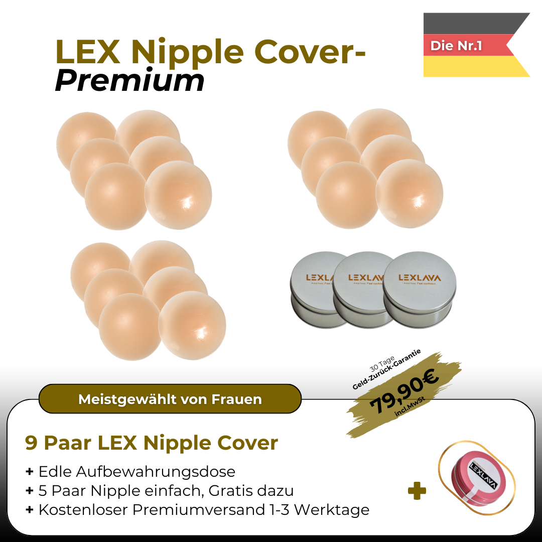 LEX Nipple Cover Premium im 9er  Set für maximale Abdeckung und Sicherheit
