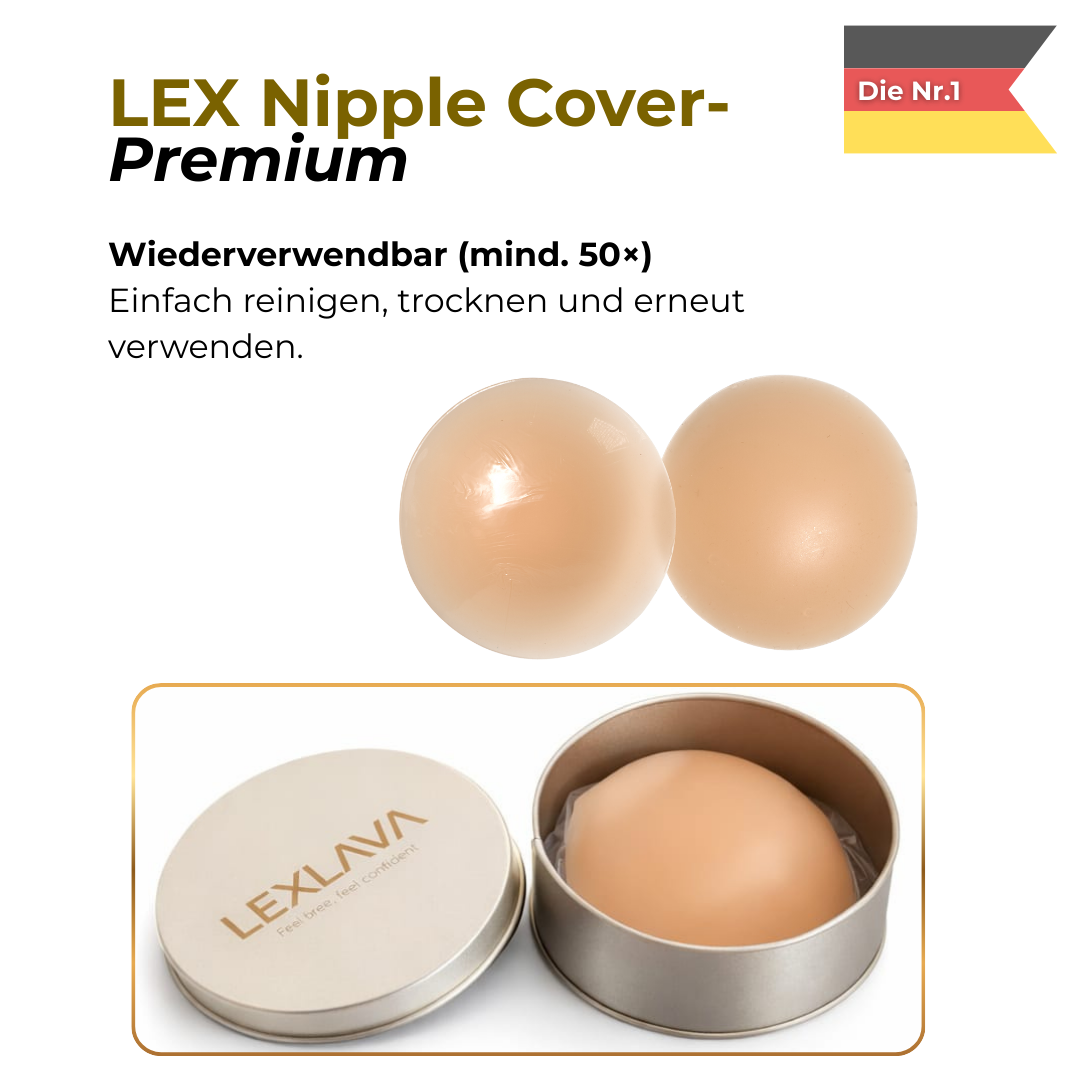 LEX Nipple Cover Premium Detailansicht – weiches Silikon für natürlichen Look unter Kleidung