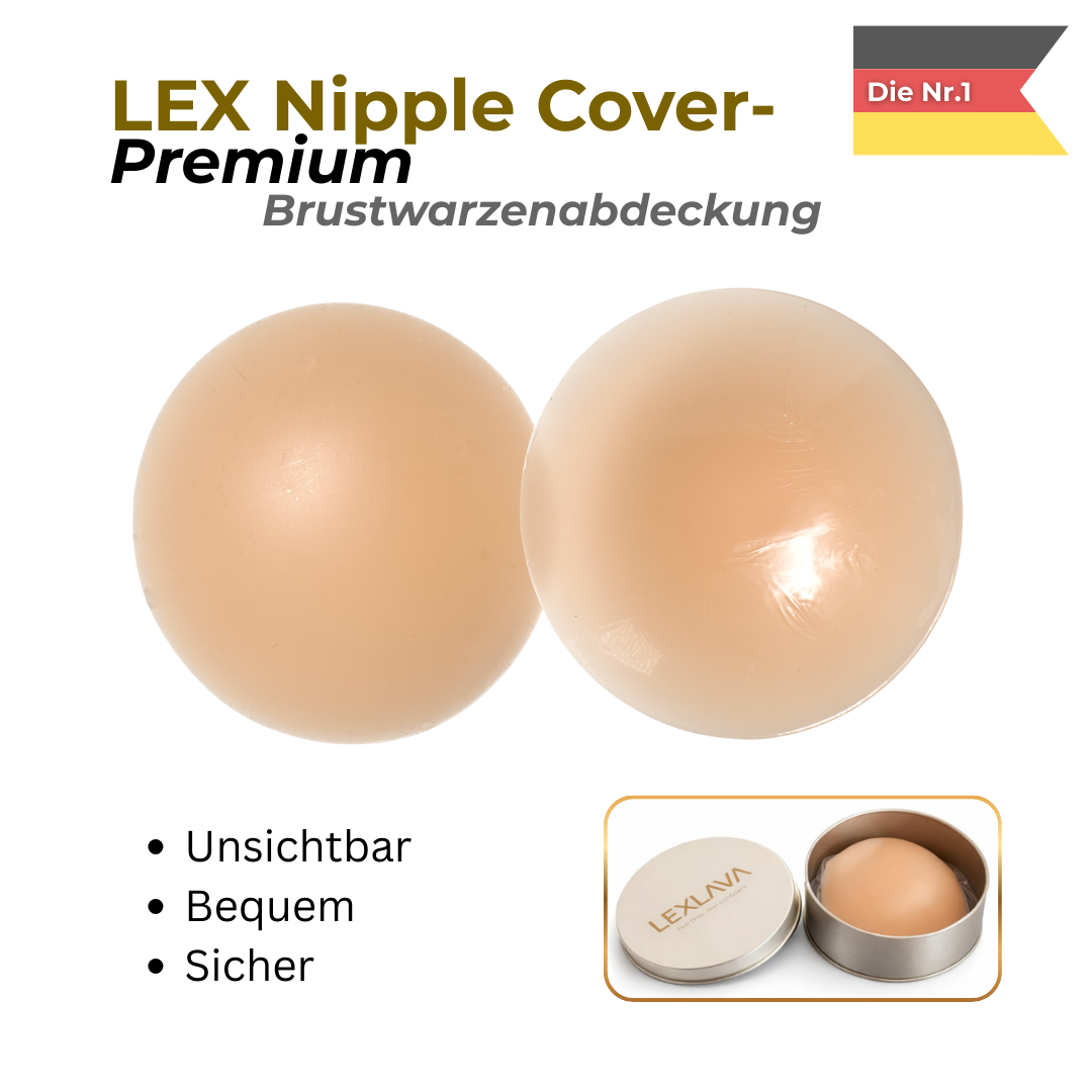 LEX Nipple Cover Premium – unsichtbare Brustwarzenabdeckung aus Silikon für sicheren Halt ohne BH
