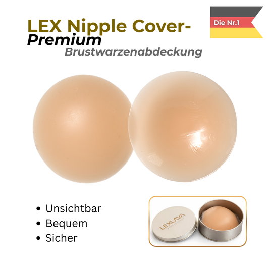 LEX Nipple Cover Premium – unsichtbare Brustwarzenabdeckung aus Silikon für sicheren Halt ohne BH